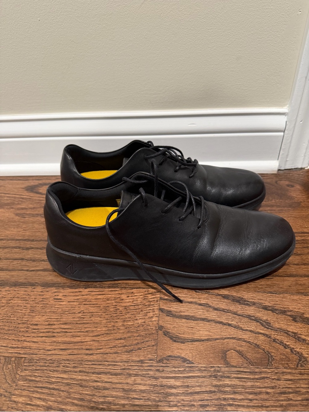 Amberjack Men’s Black Leather Dress Shoes Size 10